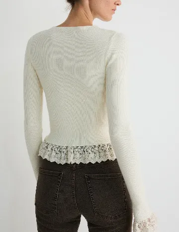 Bluza Reserved, ecru Alb