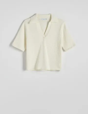 Bluza Reserved, ecru Alb