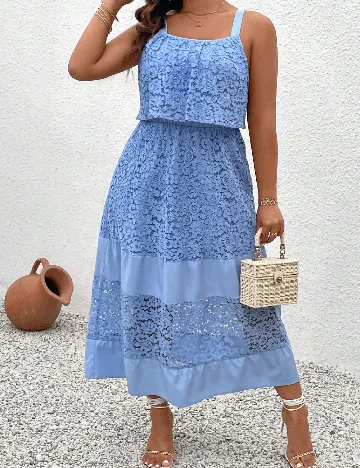 Rochie lunga SHEIN CURVE, albastru Albastru