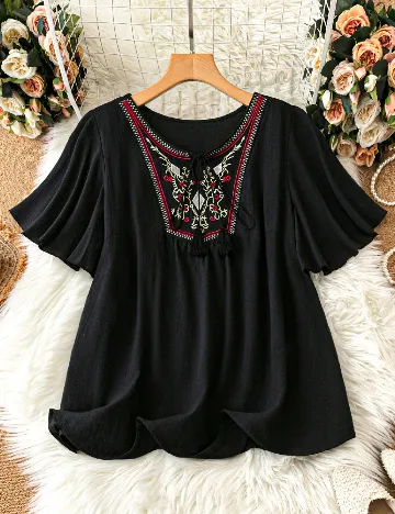 Bluza SHEIN CURVE, negru Negru