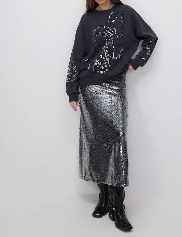 Bluza Oversize Reserved, gri Gri