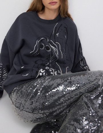 Bluza Oversize Reserved, gri