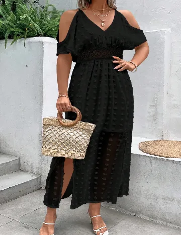 Rochie lunga SHEIN CURVE, negru Negru