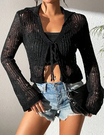 Top SHEIN, negru Negru
