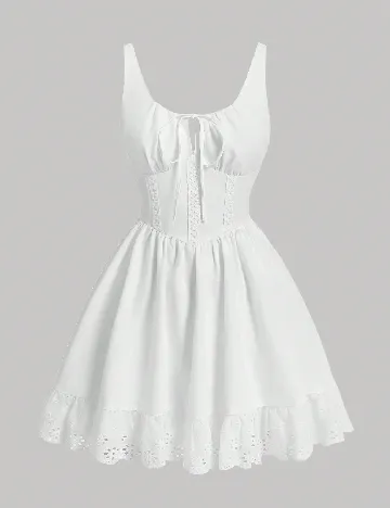 Rochie scurta SHEIN, alb Alb