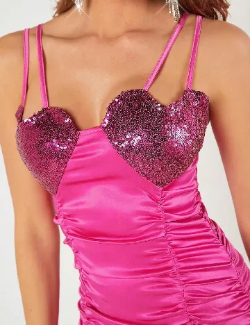 Rochie scurta SHEIN, roz Roz