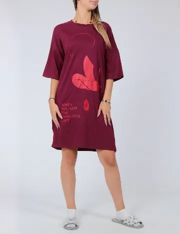 Rochie de noapte Reserved, visiniu Rosu