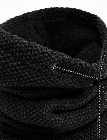 Fular Circular Reserved, negru Negru