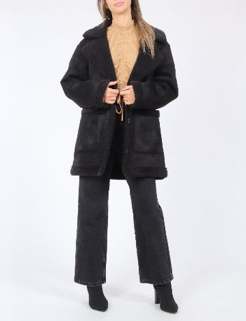 Palton Pull&Bear, negru