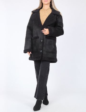Palton Pull&Bear, negru