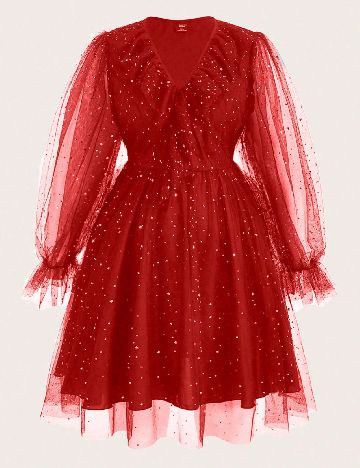 Rochie scurta SHEIN CURVE, rosu