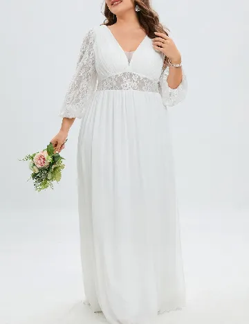 Rochie lunga SHEIN CURVE, alb Alb