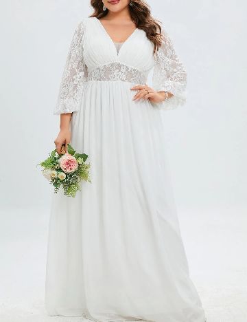 Rochie lunga SHEIN CURVE, alb