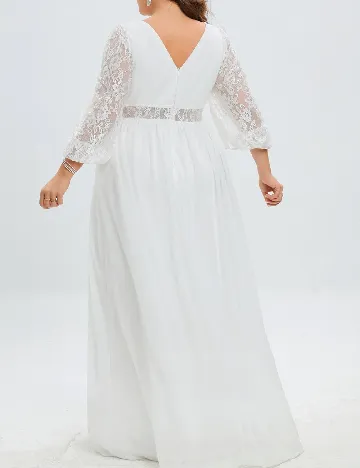 Rochie lunga SHEIN CURVE, alb Alb