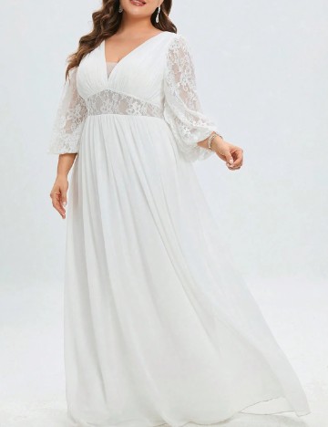 Rochie lunga SHEIN CURVE, alb