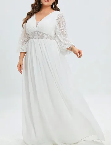 Rochie lunga SHEIN CURVE, alb Alb