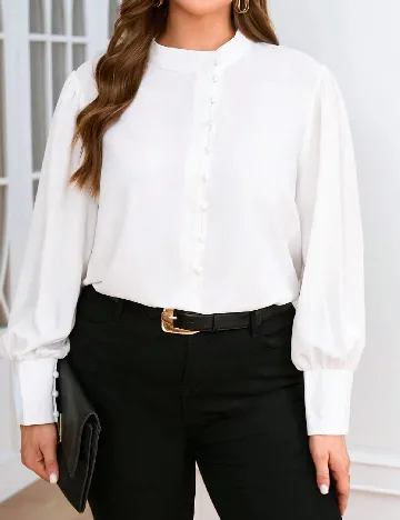 Bluza SHEIN CURVE, alb Alb