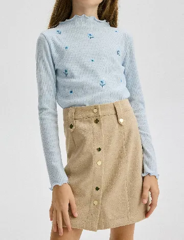 Bluza Reserved, alb Albastru