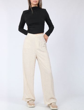 Pantaloni SHEIN, crem