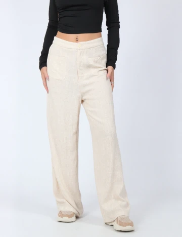 Pantaloni SHEIN, crem Crem
