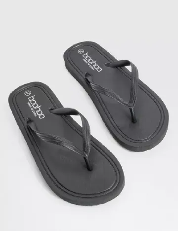 Slapi Boohoo, negru Negru