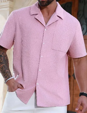 Camasa SHEIN Plus Size Men, roz Roz