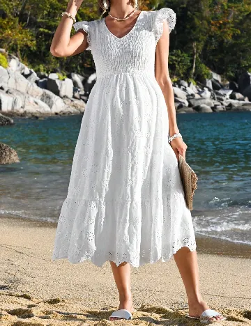 Rochie medie SHEIN, alb Alb