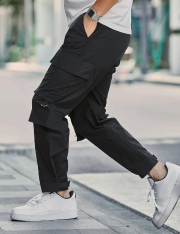 Pantaloni Romwe, negru