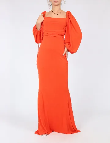 Rochie lunga Love&Lemonade, portocaliu Portocaliu