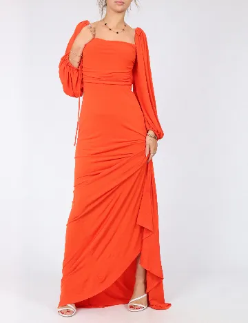 Rochie lunga Love&Lemonade, portocaliu Portocaliu