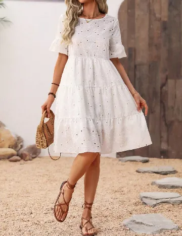 Rochie scurta SHEIN, alb Alb