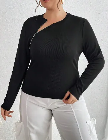 Bluza SHEIN CURVE, negru Negru