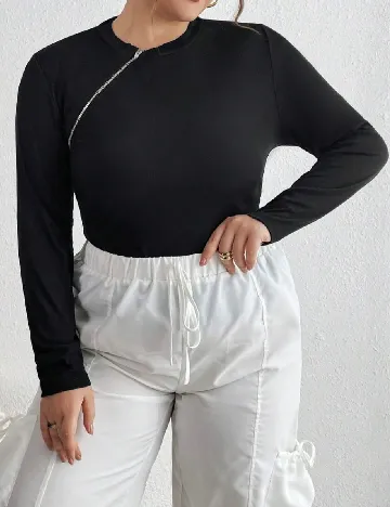 Bluza SHEIN CURVE, negru Negru