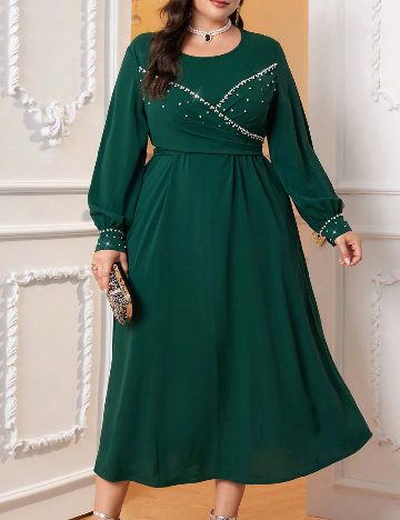 Rochie medie SHEIN CURVE, verde