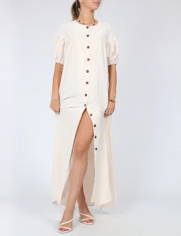 Rochie lunga SHEIN, ecru Alb