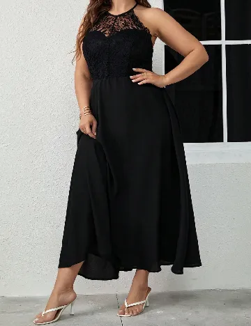 Rochie lunga SHEIN CURVE, negru Negru