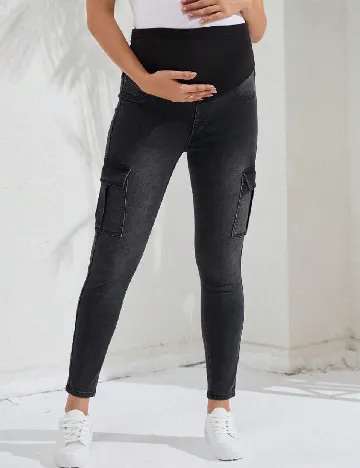 Blugi SHEIN Maternity, negru Negru