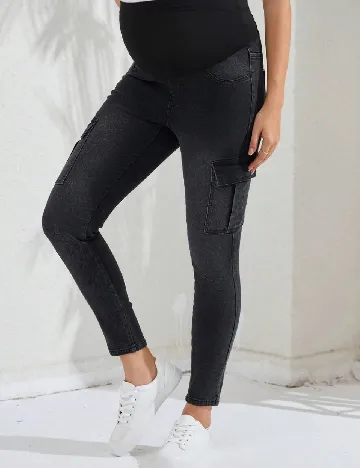Blugi SHEIN Maternity, negru Negru