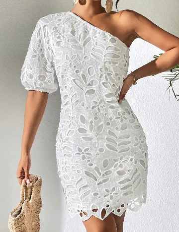 Rochie scurta SHEIN, alb Alb