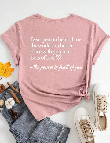 Tricou SHEIN, roz Roz