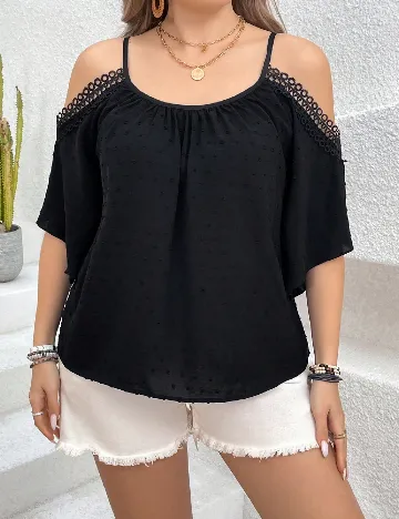 Bluza SHEIN CURVE, negru Negru