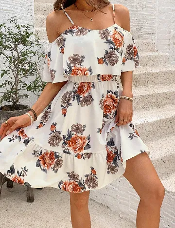 Rochie scurta SHEIN, floral Floral print