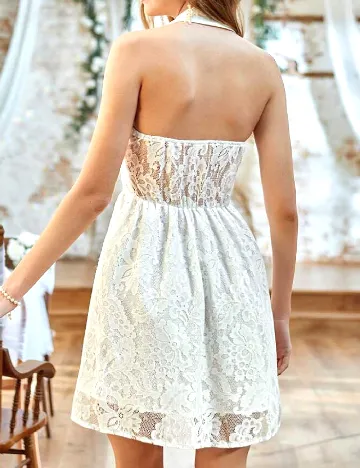 Rochie scurta SHEIN, alb Alb