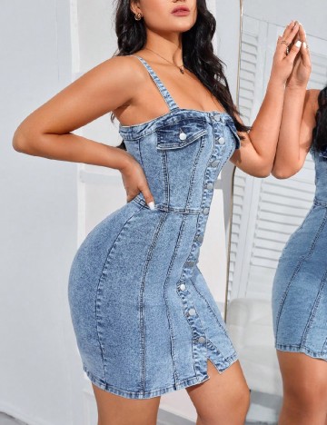 Rochie scurta SHEIN, albastru