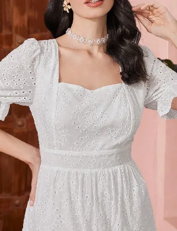 Rochie medie SHEIN, alb Alb