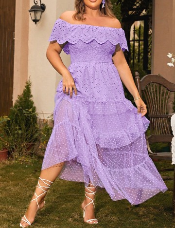 Rochie medie Glamaker, mov