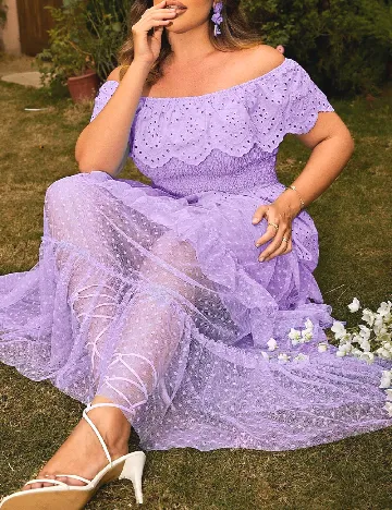 Rochie medie Glamaker, mov Mov