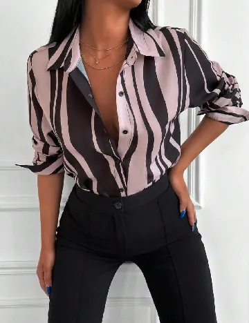 Camasa SHEIN, negru/roz Roz