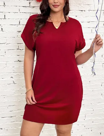 Rochie scurta SHEIN CURVE, rosu Rosu