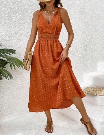 Rochie lunga SHEIN, caramiziu Portocaliu